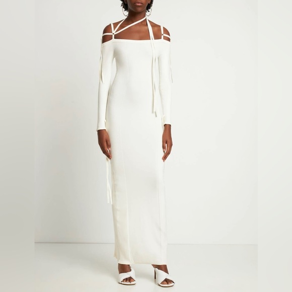 Jacquemus Dresses & Skirts - NWT Jacquemus La Robe Arnesi Ribbed Knit Dress Off-White